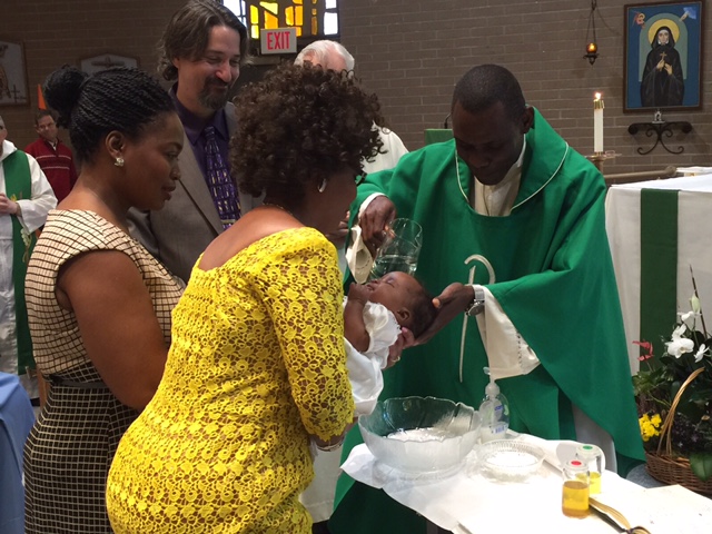 Kingsley Baby Baptism Pouring Water